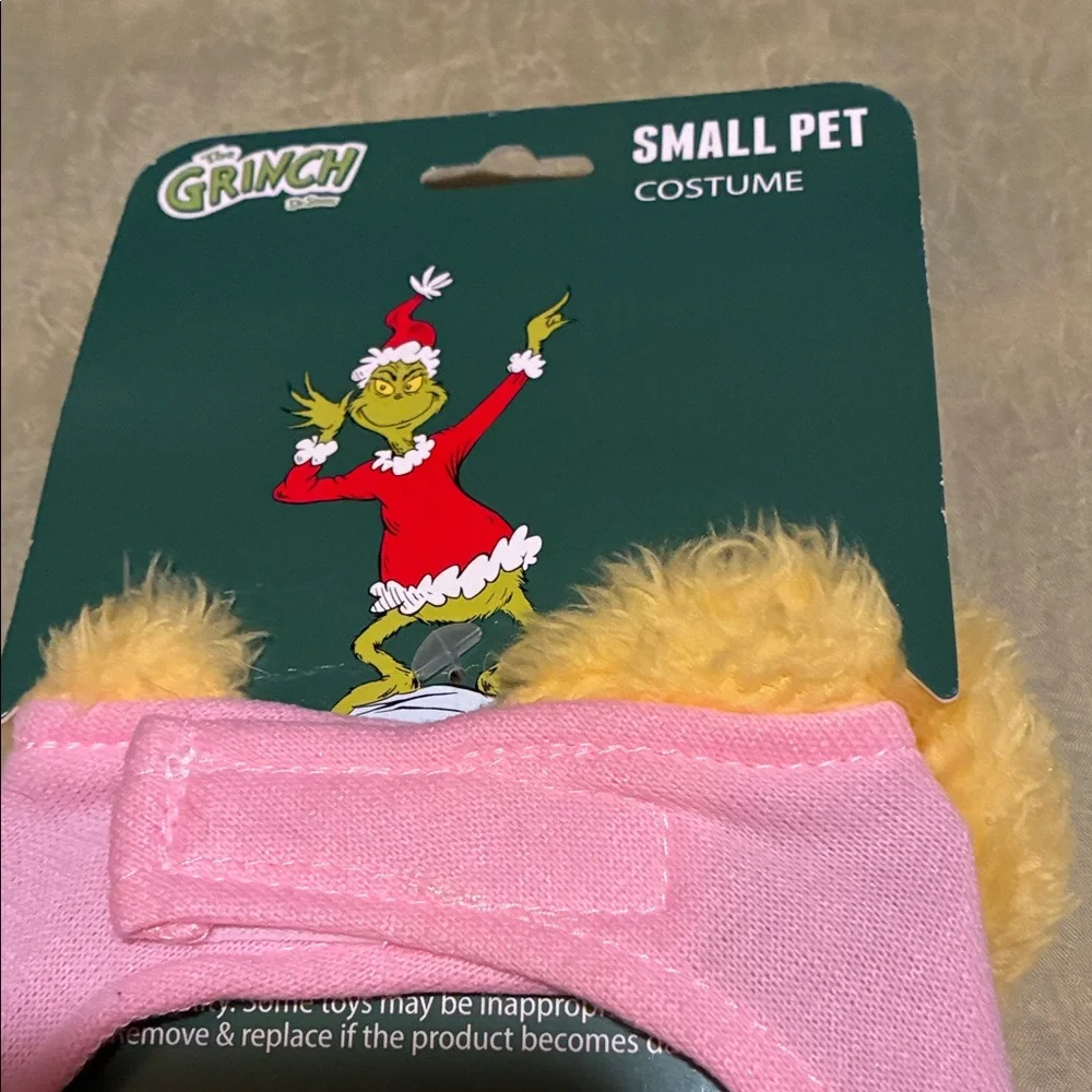 The Grinch Pink and Yellow Small Pet Costume-NWT’s